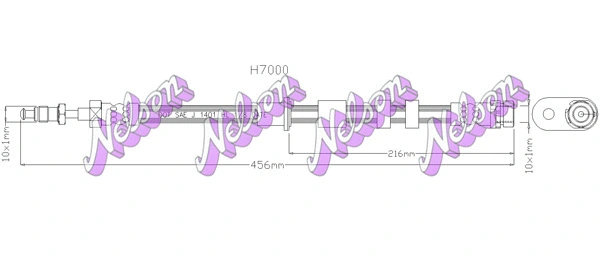 Flexible de frein KAWE H7000