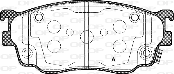 Kit de plaquettes de frein, frein à disque OPEN PARTS BPA0800.12