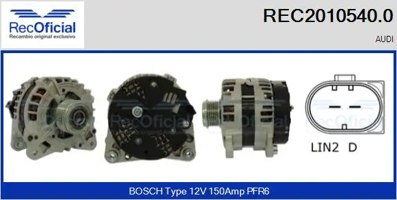 Alternateur RECOFICIAL REC2010540.0