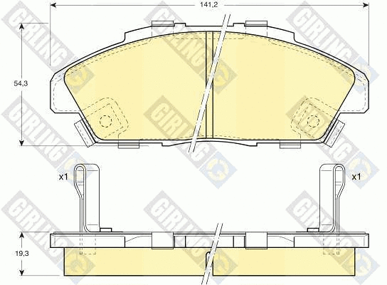 Kit de plaquettes de frein, frein à disque GIRLING 6109969
