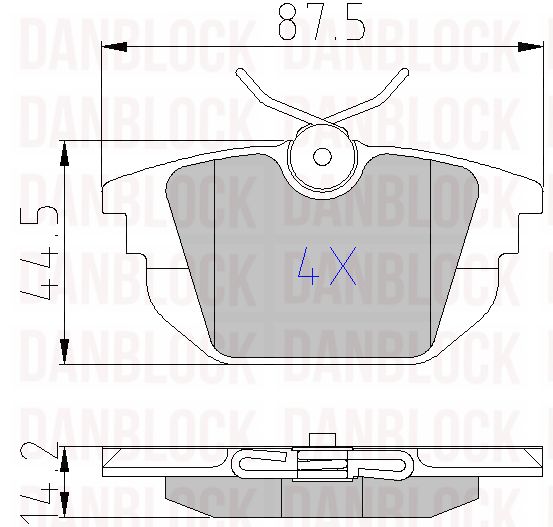Kit de plaquettes de frein, frein à disque DANBLOCK DB 510355