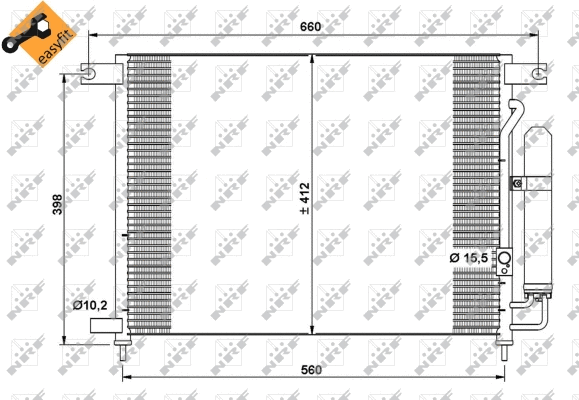 Condenseur, climatisation NRF 35766