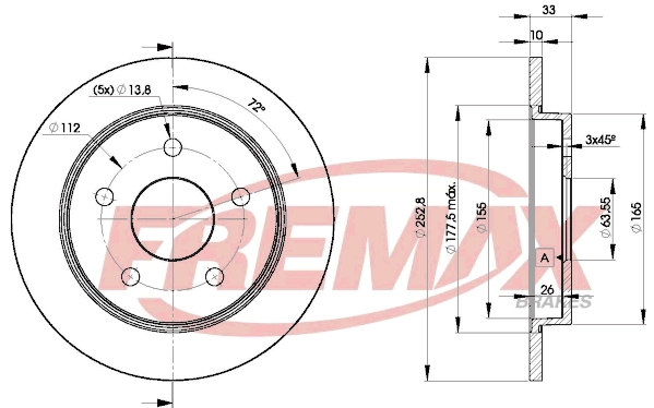 Disque de frein FREMAX BD-8215