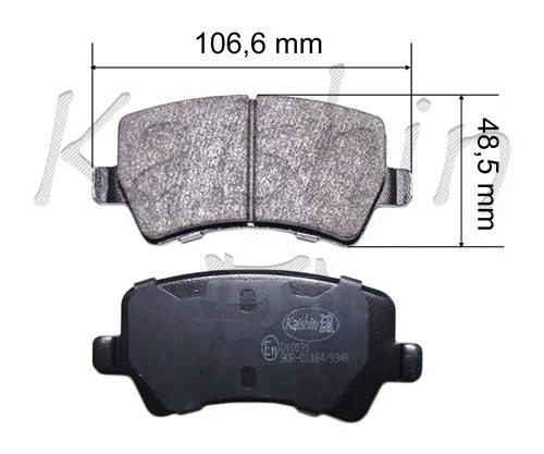 Kit de plaquettes de frein, frein à disque KAISHIN FK10191