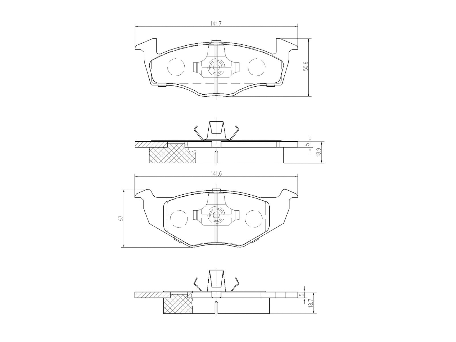 Kit de plaquettes de frein, frein à disque A.Z. Meisterteile AZMT-44-022-1011