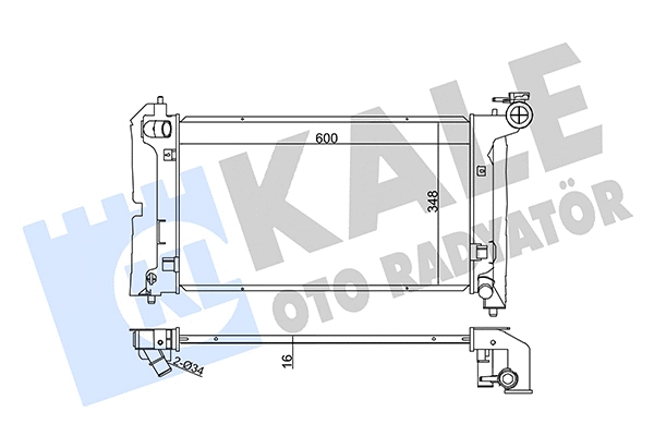 Radiateur, refroidissement du moteur KALE OTO RADYATÖR 366200
