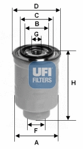 Filtre à carburant UFI 24.442.00