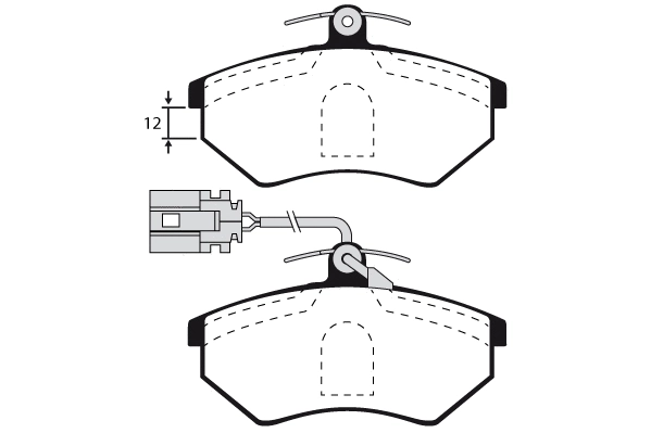Kit de plaquettes de frein, frein à disque Technika 01564