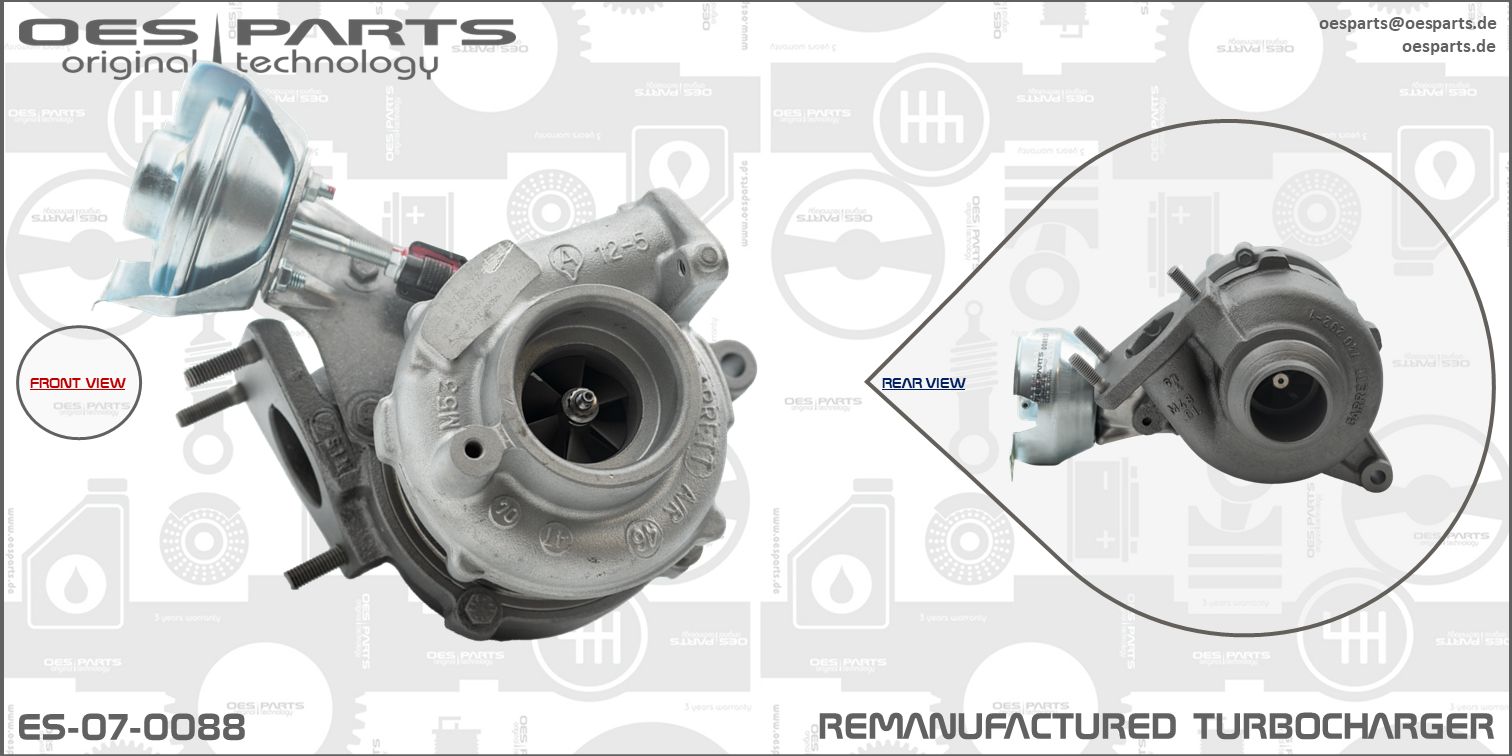 Turbocompresseur, suralimentation OES PARTS ES-07-0088