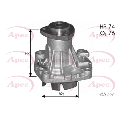 Pompe à eau, refroidissement du moteur APEC AWP1083
