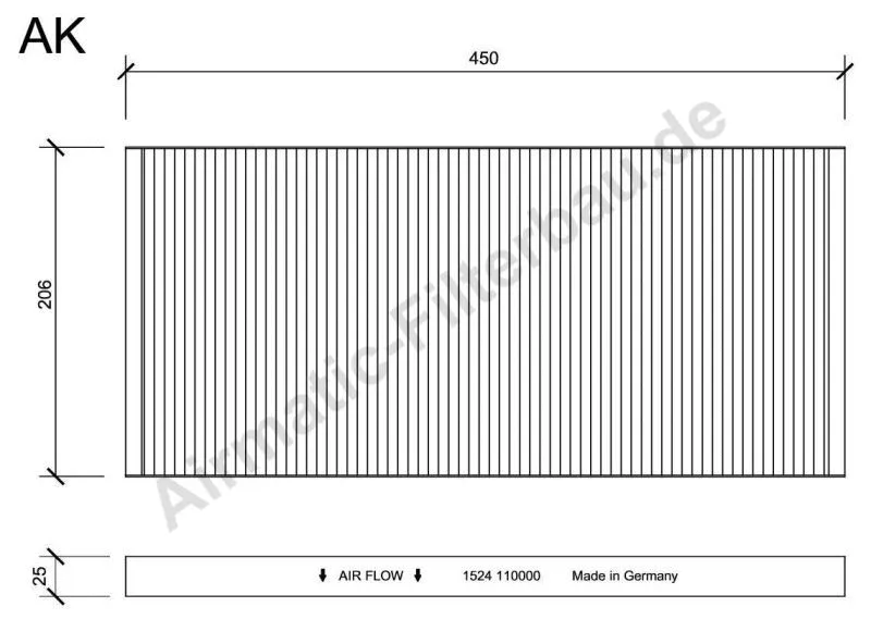 Filtre, air de l'habitacle AIRMATIC Filterbau IF1524