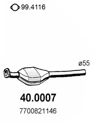 Catalyseur ASSO 40.0007