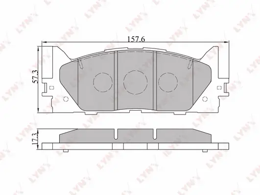 Kit de plaquettes de frein, frein à disque LYNXAUTO BD-7530