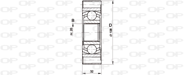 Jeu de joints, arbre de transmission OPEN PARTS CVJ5412.20