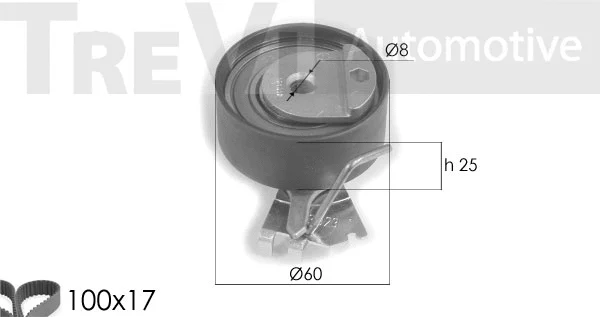 Kit de courroie crantée TREVI AUTOMOTIVE KD1260
