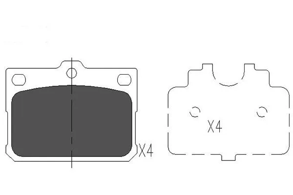 Kit de plaquettes de frein, frein à disque KAVO PARTS KBP-9081
