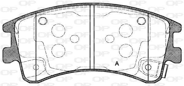Kit de plaquettes de frein, frein à disque OPEN PARTS BPA0970.02