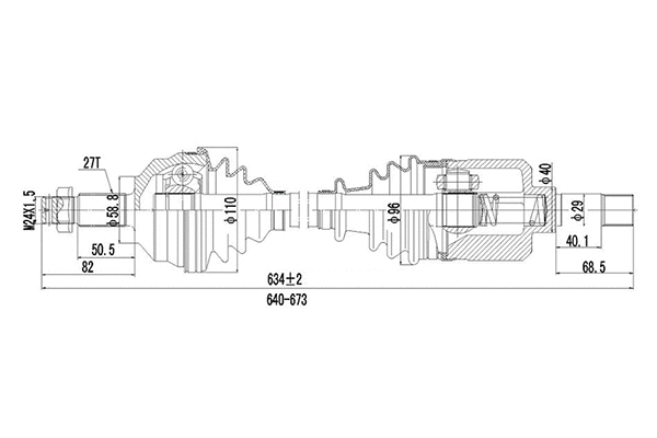 Arbre de transmission DYNAMATRIX DDS210072