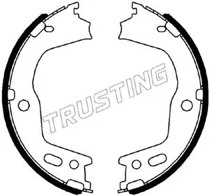 Jeu de mâchoires de frein, frein de stationnement TRUSTING 046.226