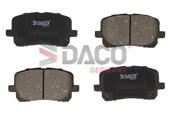 Kit de plaquettes de frein, frein à disque DACO Germany 323931