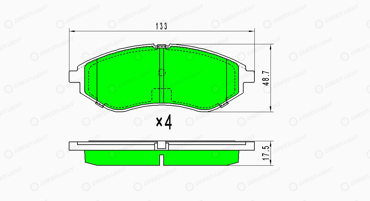 Kit de plaquettes de frein, frein à disque Automotive Adriado GLBP0089