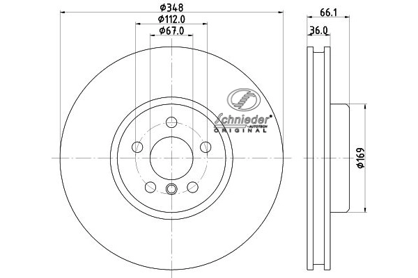 Disque de frein SCHNIEDER AUTOTECH BMS55.00392