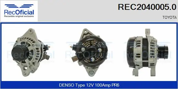 Alternateur RECOFICIAL REC2040005.0