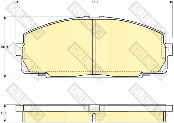 Kit de plaquettes de frein, frein à disque GIRLING 6107709