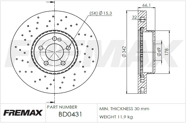 Disque de frein FREMAX BD-0431
