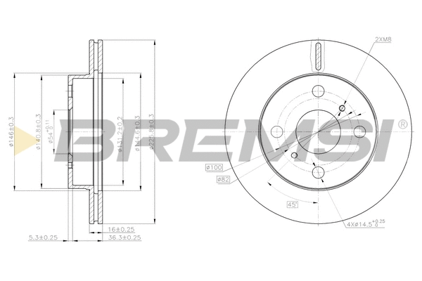 Disque de frein BREMSI CD6350V