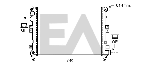 Radiateur, refroidissement du moteur EACLIMA 31R10102