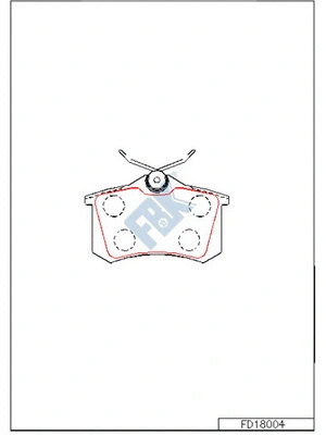 Kit de plaquettes de frein, frein à disque FBK FD18004