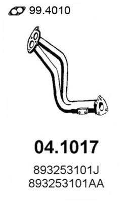 Tuyau d'échappement ASSO 04.1017