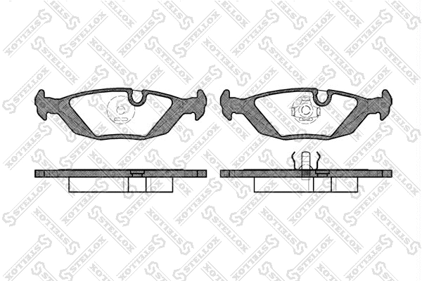Kit de plaquettes de frein, frein à disque STELLOX 166 000-SX