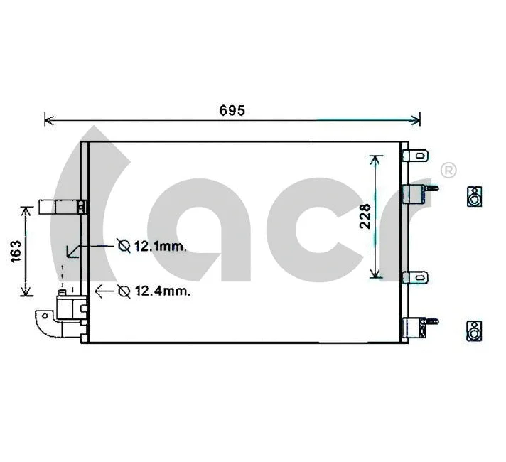 Condenseur, climatisation ACR 300694
