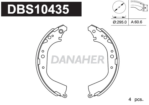 Jeu de mâchoires de frein DANAHER DBS10435