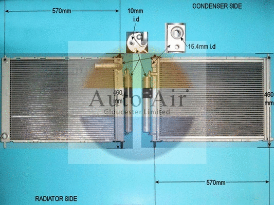 Condenseur, climatisation AUTO AIR GLOUCESTER 16-9950