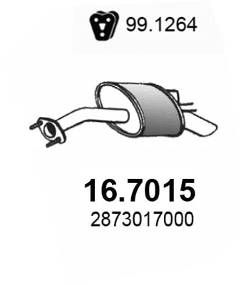 Silencieux arrière ASSO 16.7015