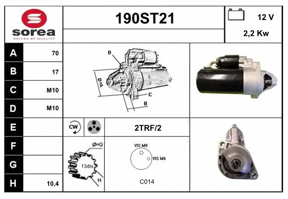 Démarreur STARTCAR 190ST21