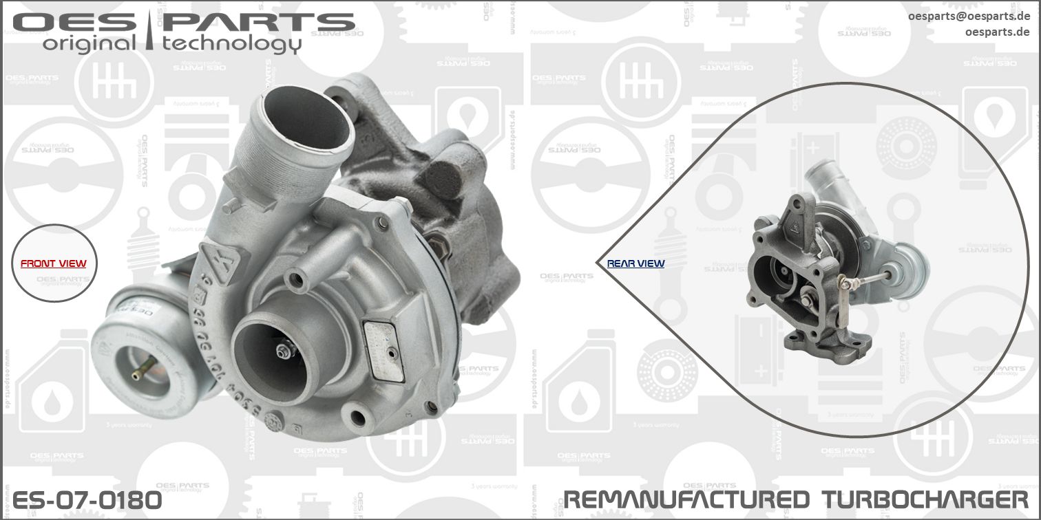 Turbocompresseur, suralimentation OES PARTS ES-07-0180