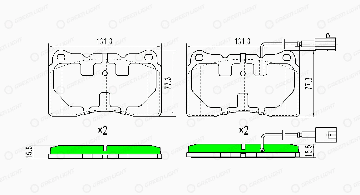 Kit de plaquettes de frein, frein à disque Automotive Adriado GLBP0271