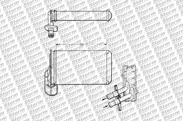 Système de chauffage STORM QUALITY PARTS 92006