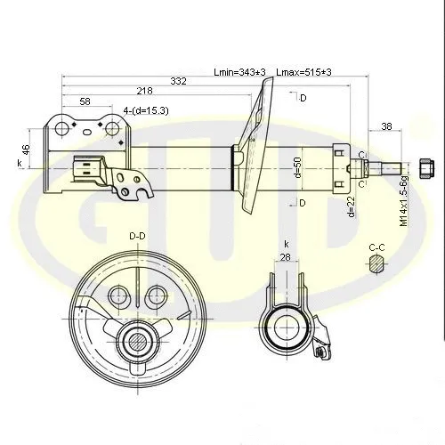 Amortisseur G.U.D. GSA334172