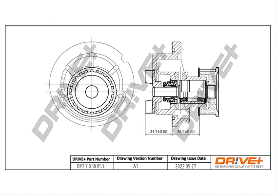 Pompe à eau, refroidissement du moteur Dr!ve+ DP2310.10.053