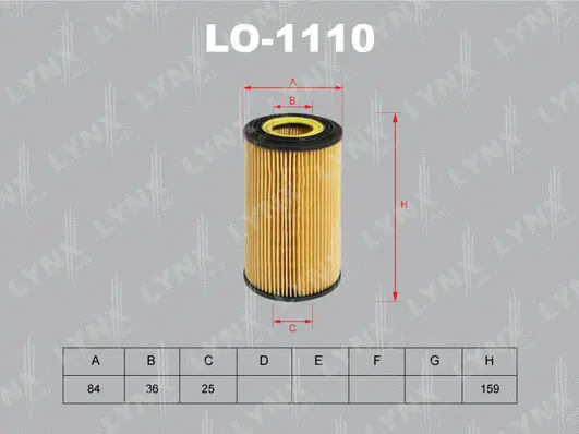 Filtre à huile LYNXAUTO LO-1110