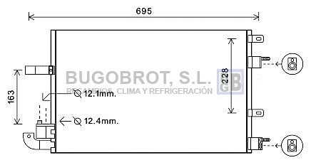 Condenseur, climatisation BUGOBROT 62-JR5050