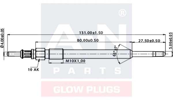 Bougie de préchauffage A-N PARTS A-N129379
