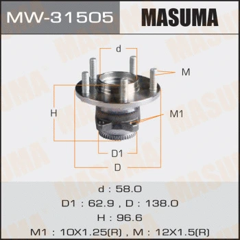 Kit de roulements de roue MASUMA MW-31505