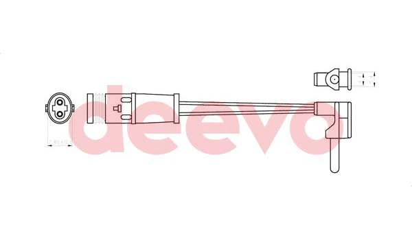 Contact d'avertissement, usure des plaquettes de frein DEEVO BW10980