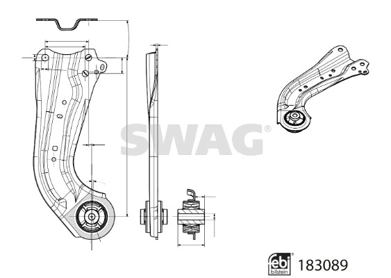 Bras de liaison, suspension de roue SWAG 33 10 8821
